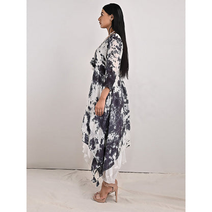 Bohame Harriet Tie-Dye Indo Western Dress with Neckpiece (Set of 2)