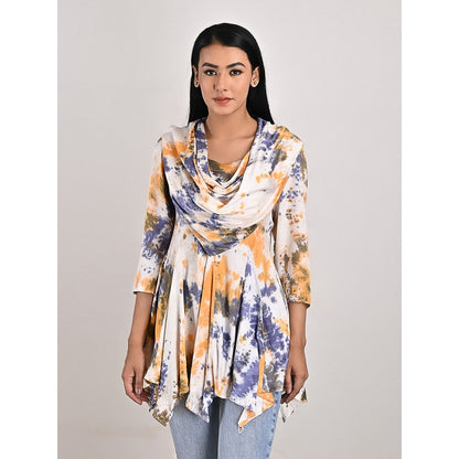 Bohame Maisie Cream Tie-Dye Frill Top