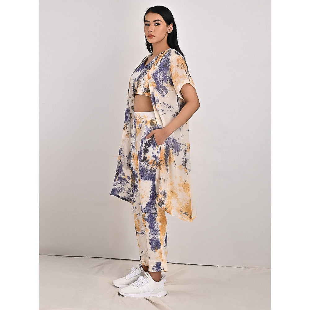 Bohame Penelope Blue & Mustard Co-Ord (Set of 3)