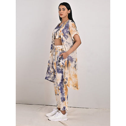 Bohame Penelope Blue & Mustard Co-Ord (Set of 3)