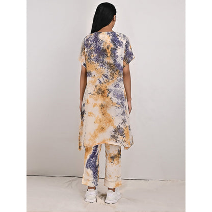 Bohame Penelope Blue & Mustard Co-Ord (Set of 3)