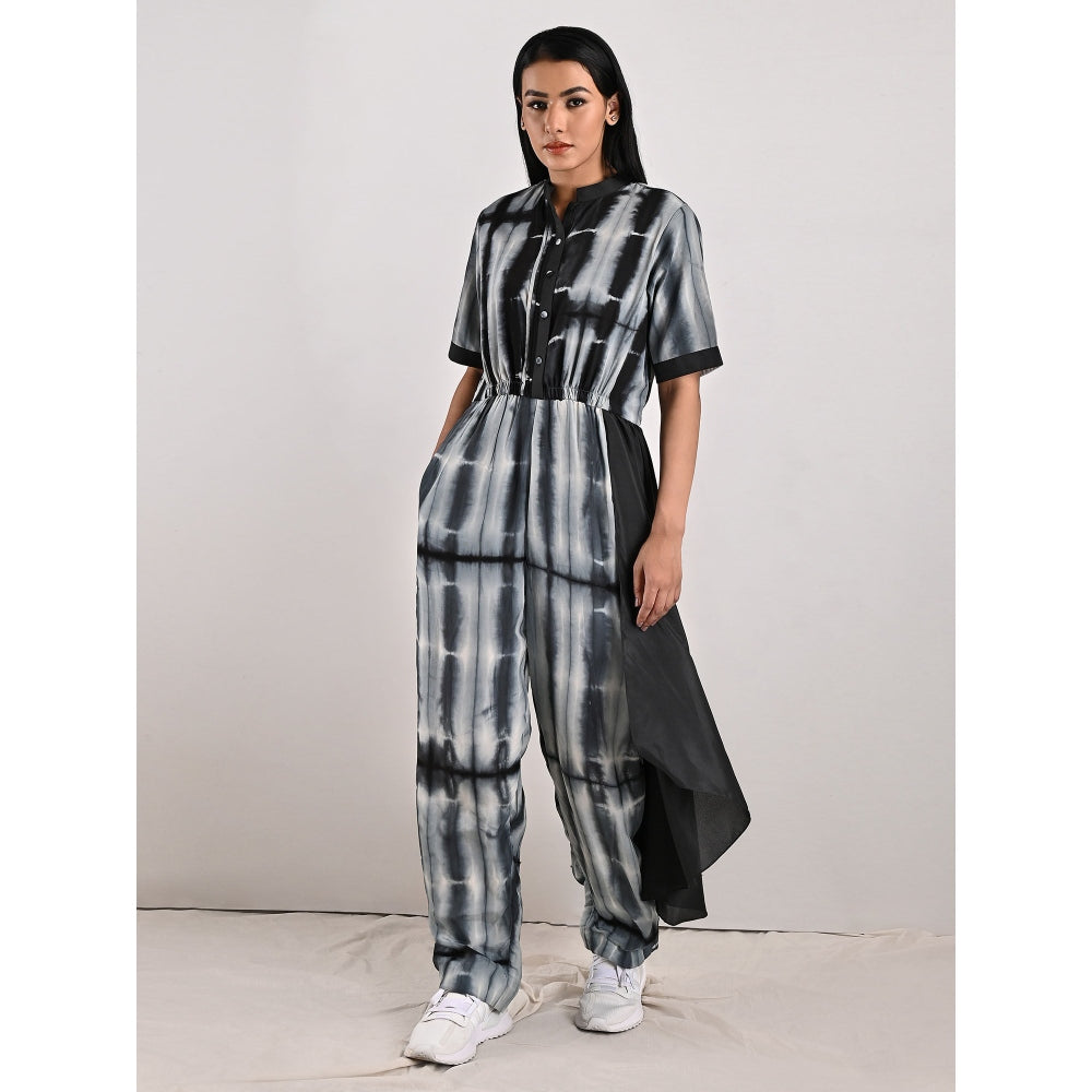 Bohame Verona Crepe Black & Grey Concept Saree