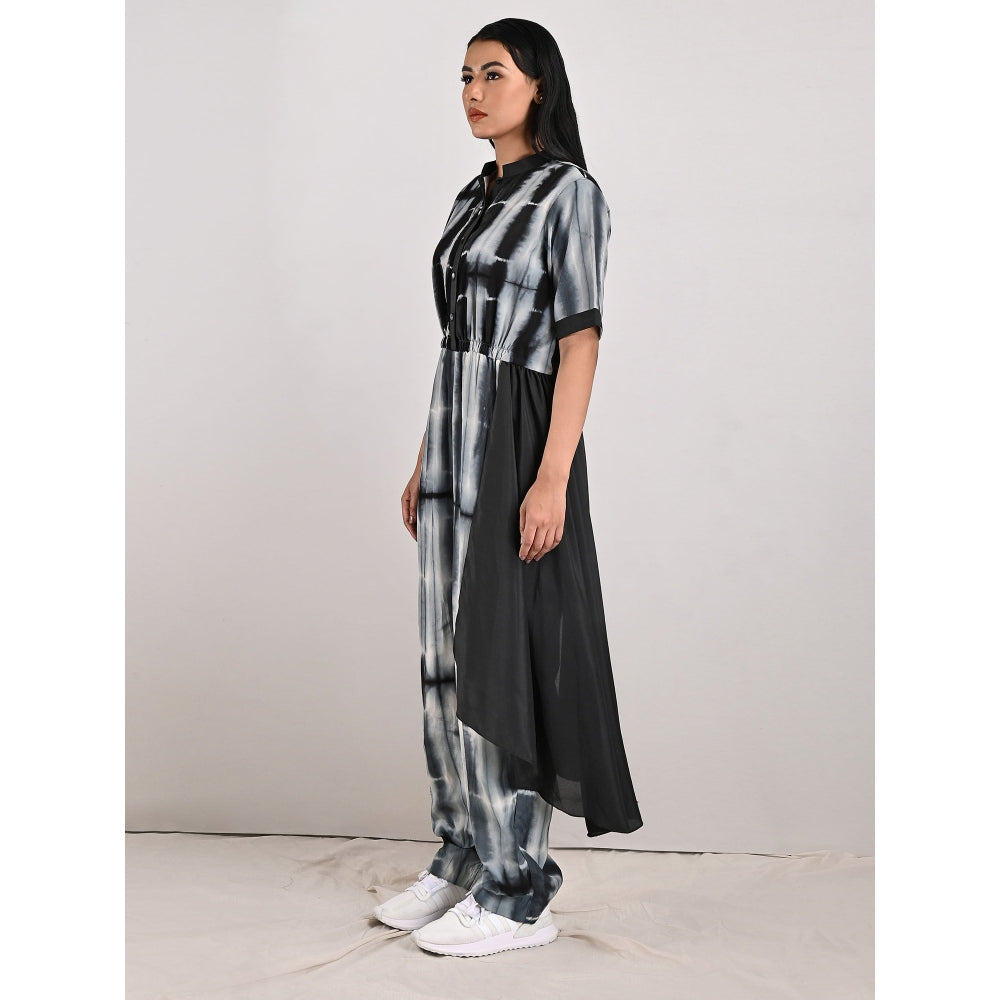 Bohame Verona Crepe Black & Grey Concept Saree