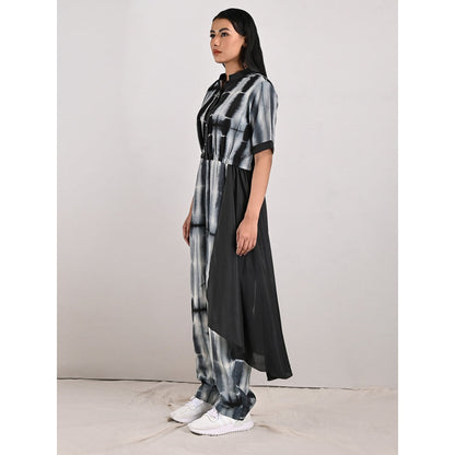 Bohame Verona Crepe Black & Grey Concept Saree