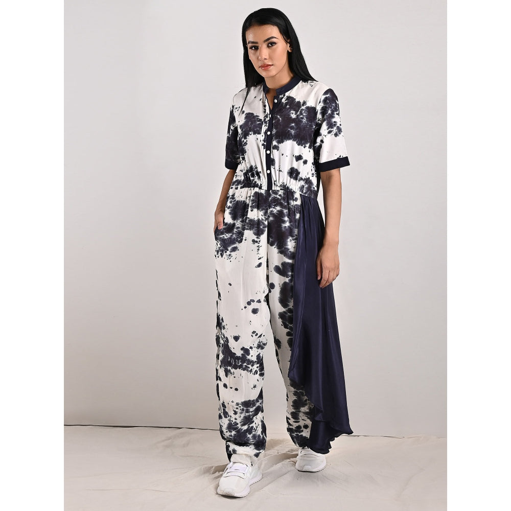 Bohame Tracy Crepe White & Black Concept Saree