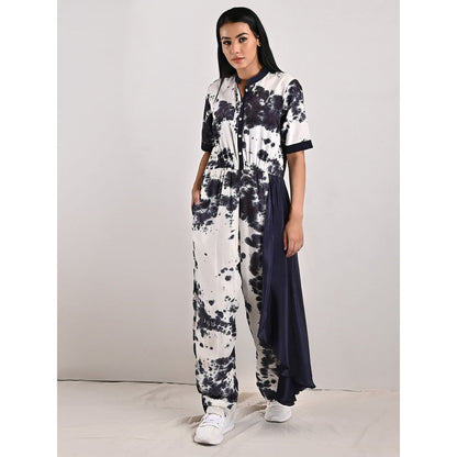 Bohame Tracy Crepe White & Black Concept Saree