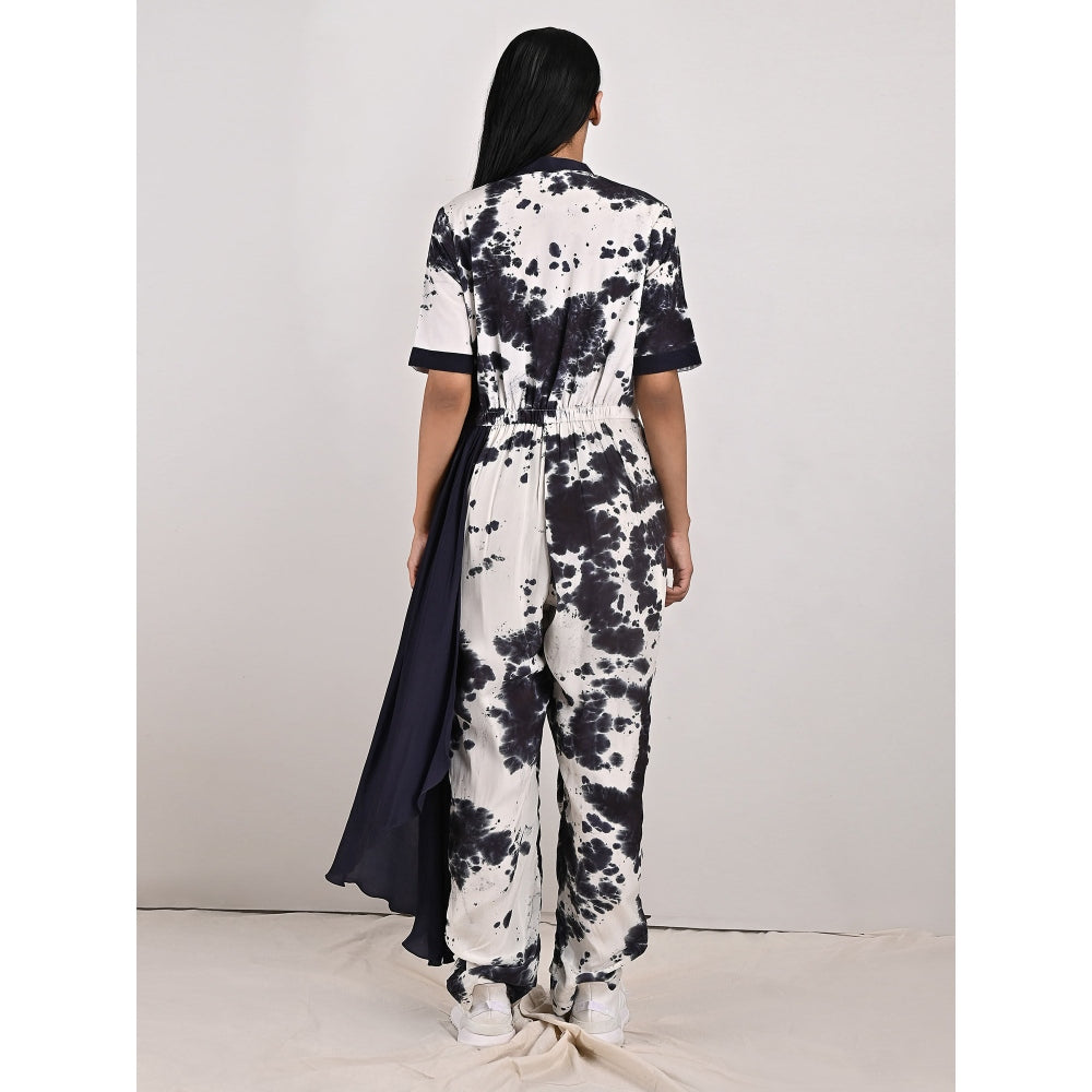 Bohame Tracy Crepe White & Black Concept Saree