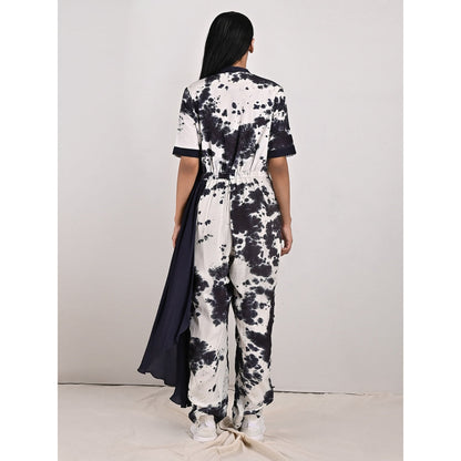 Bohame Tracy Crepe White & Black Concept Saree