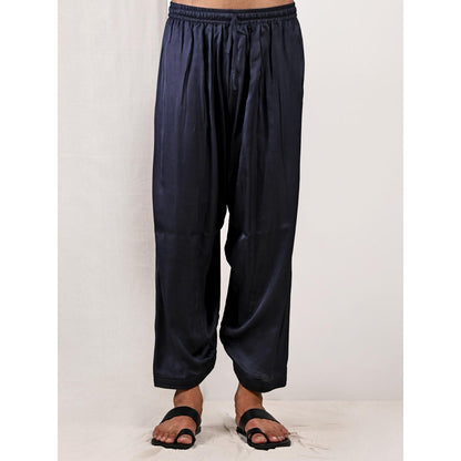 Bohame Elliot Blue and Grey Tie Dye Kurta (Set of 2)