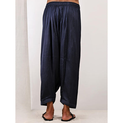 Bohame Elliot Blue and Grey Tie Dye Kurta (Set of 2)