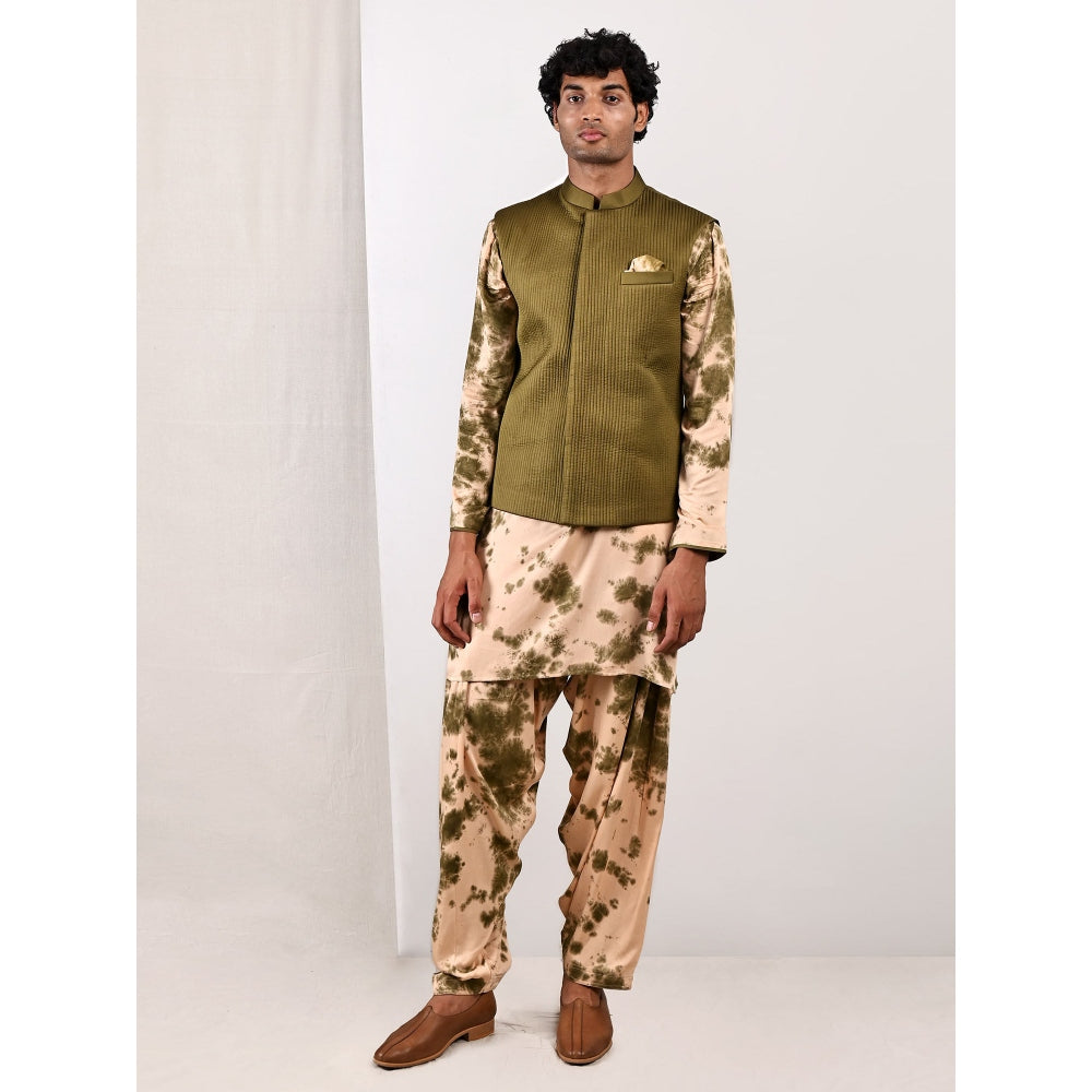 Bohame Bryn Tie Dye Jacket and Kurta (Set of 3)