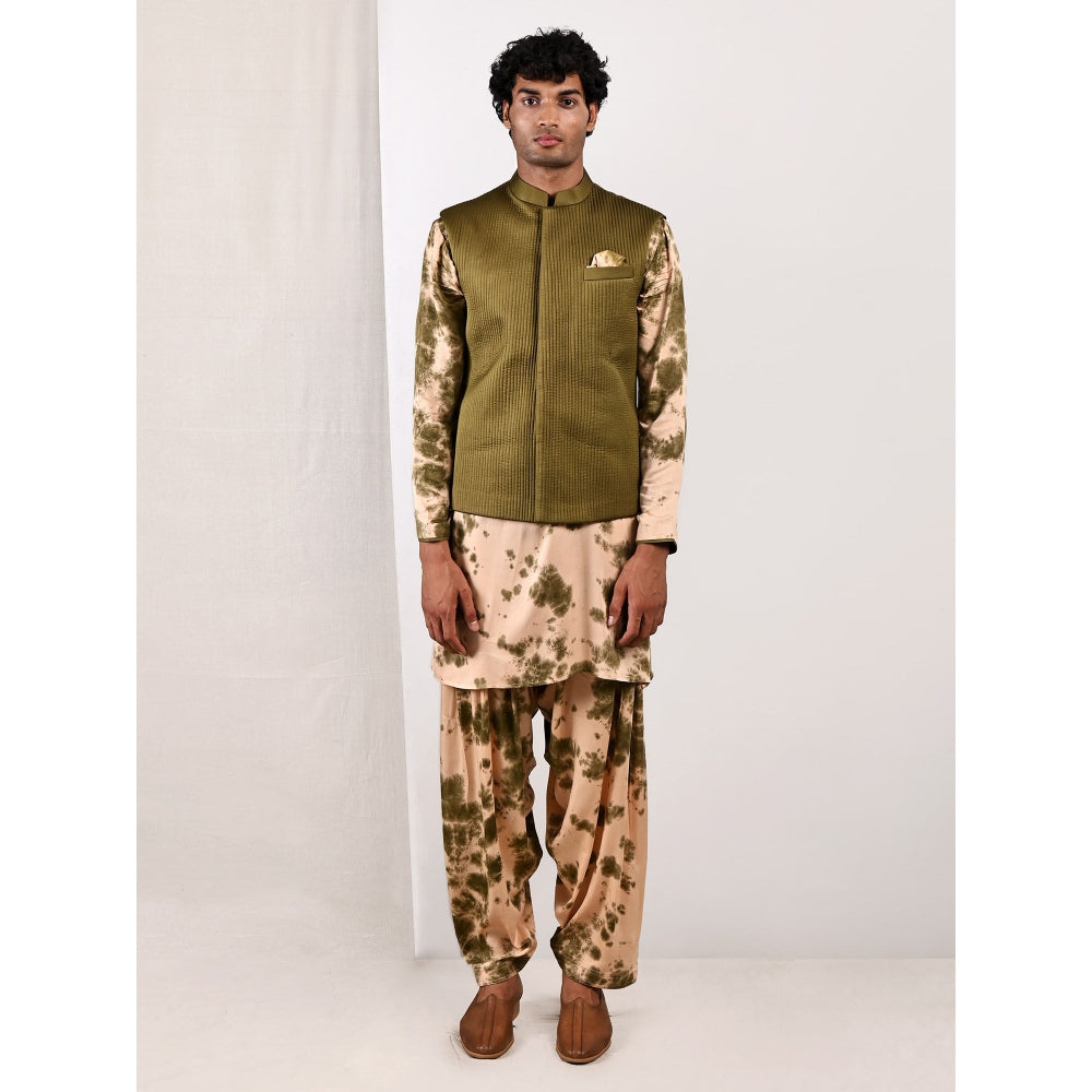 Bohame Bryn Tie Dye Jacket and Kurta (Set of 3)