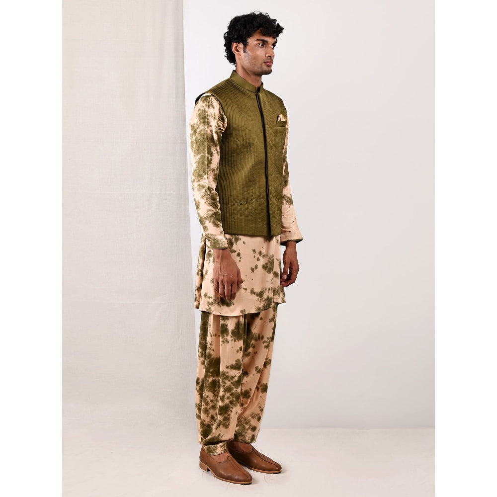 Bohame Bryn Tie Dye Jacket and Kurta (Set of 3)