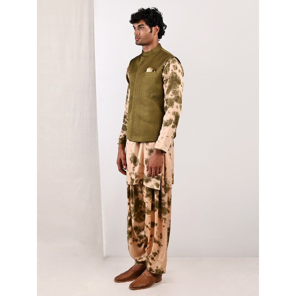 Bohame Bryn Tie Dye Jacket and Kurta (Set of 3)