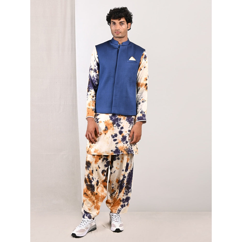 Bohame Cian Tie Dye Jacket and Kurta (Set of 3)