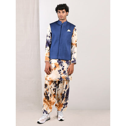 Bohame Cian Tie Dye Jacket and Kurta (Set of 3)