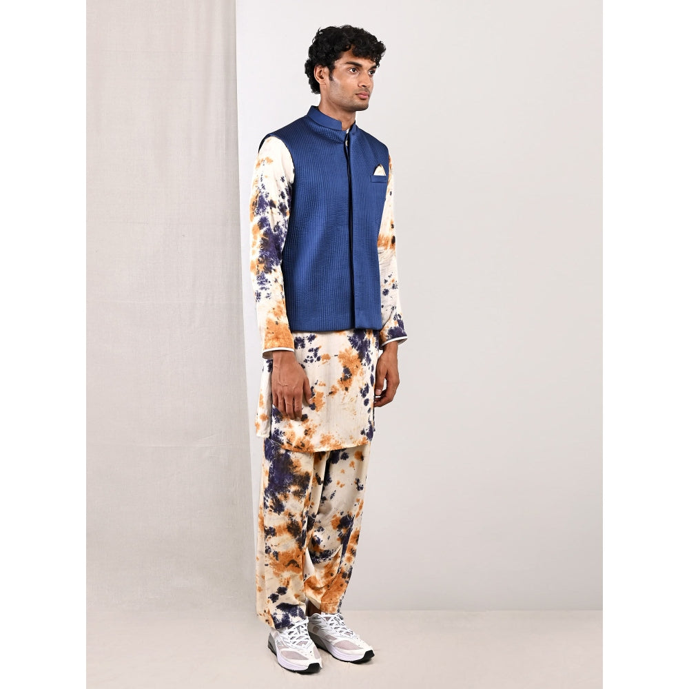 Bohame Cian Tie Dye Jacket and Kurta (Set of 3)