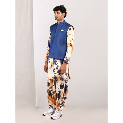 Bohame Cian Tie Dye Jacket and Kurta (Set of 3)