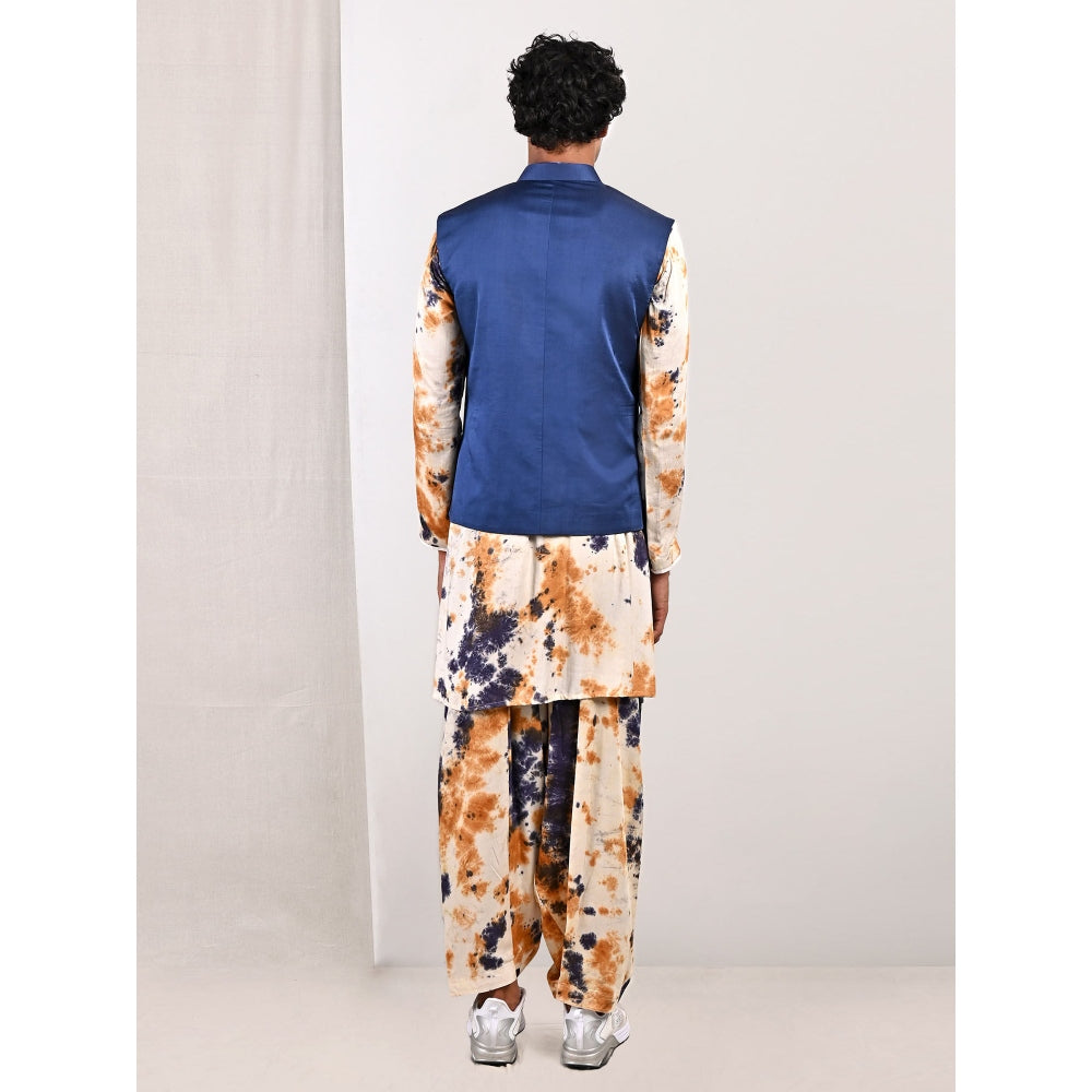 Bohame Cian Tie Dye Jacket and Kurta (Set of 3)