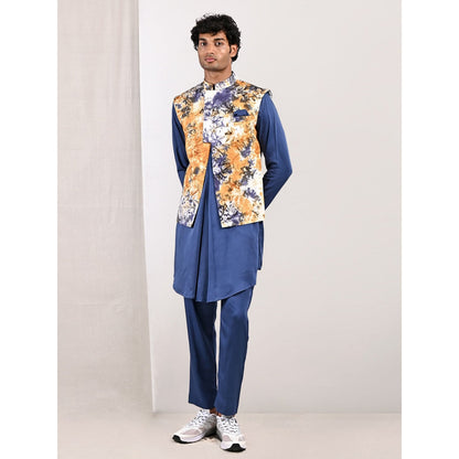 Bohame Duncan Tie Dye Pleated Kurta and Jacket (Set of 3)