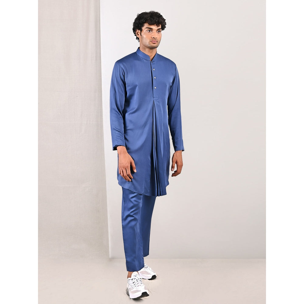 Bohame Duncan Tie Dye Pleated Kurta and Jacket (Set of 3)