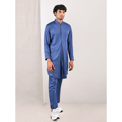 Bohame Duncan Tie Dye Pleated Kurta and Jacket (Set of 3)