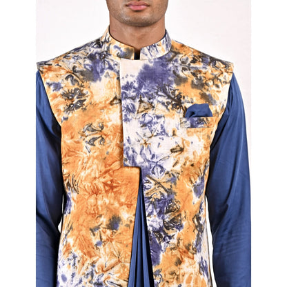 Bohame Duncan Tie Dye Pleated Kurta and Jacket (Set of 3)