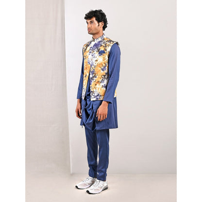 Bohame Ivor Tie Dye Cowl Kurta and Jacket (Set of 3)