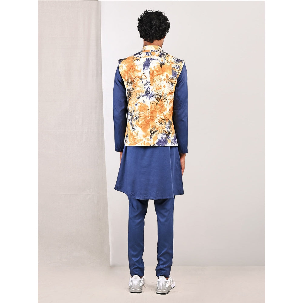 Bohame Ivor Tie Dye Cowl Kurta and Jacket (Set of 3)