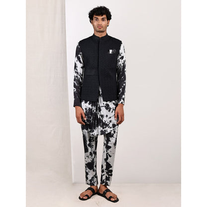 Bohame Inigo Tie Dye Cowl Kurta and Jacket (Set of 3)