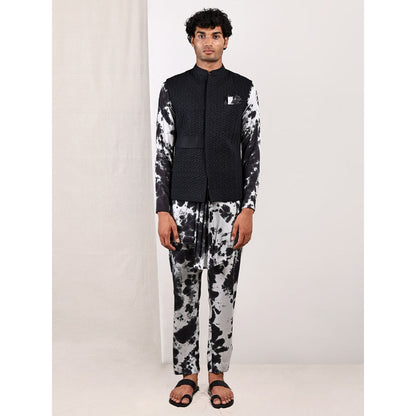 Bohame Inigo Tie Dye Cowl Kurta and Jacket (Set of 3)