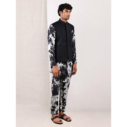 Bohame Inigo Tie Dye Cowl Kurta and Jacket (Set of 3)