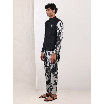 Bohame Inigo Tie Dye Cowl Kurta and Jacket (Set of 3)