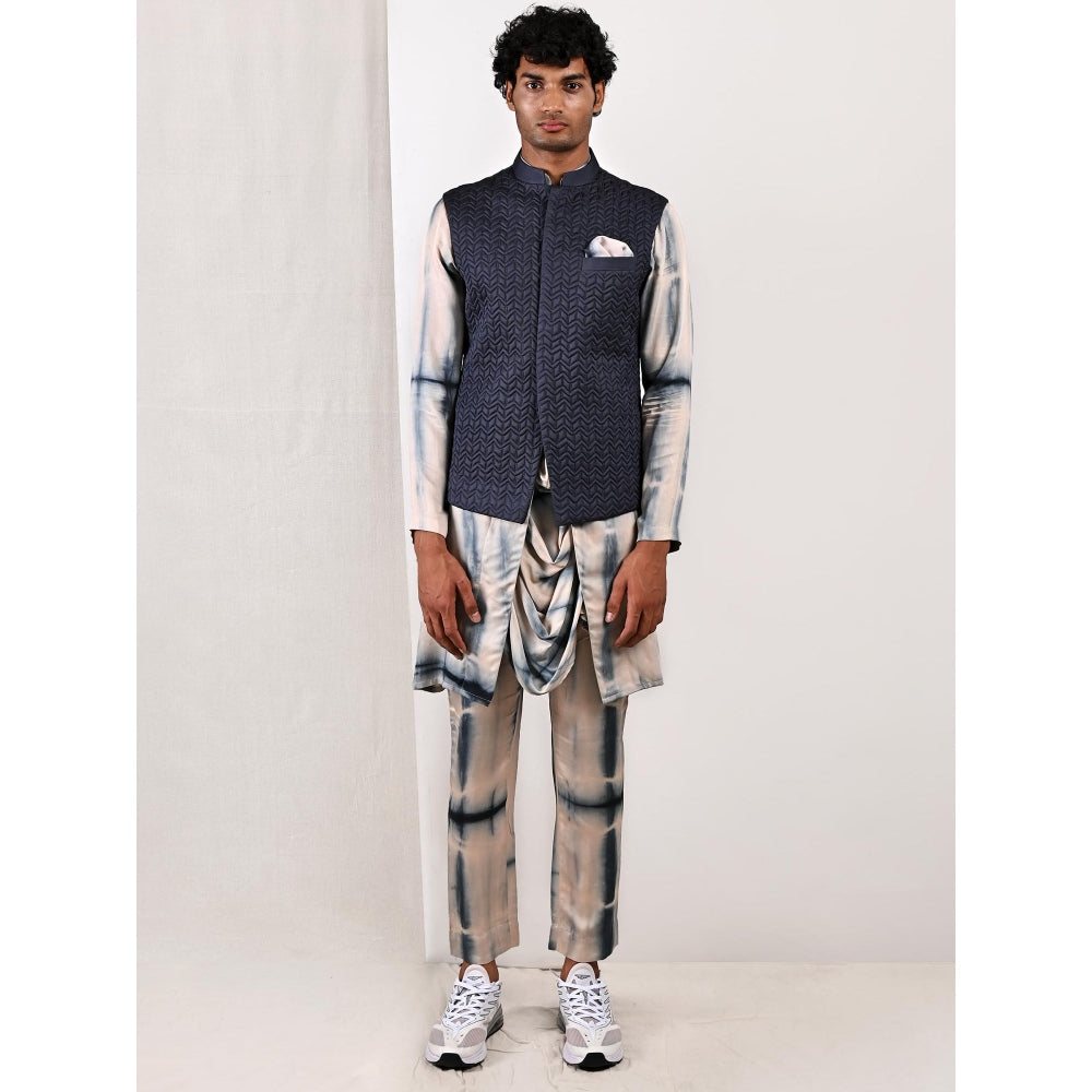 Bohame Aiden Tie Dye Cowl Kurta and Jacket (Set of 3)