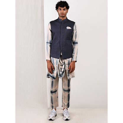 Bohame Aiden Tie Dye Cowl Kurta and Jacket (Set of 3)
