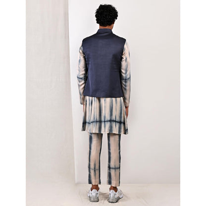 Bohame Aiden Tie Dye Cowl Kurta and Jacket (Set of 3)