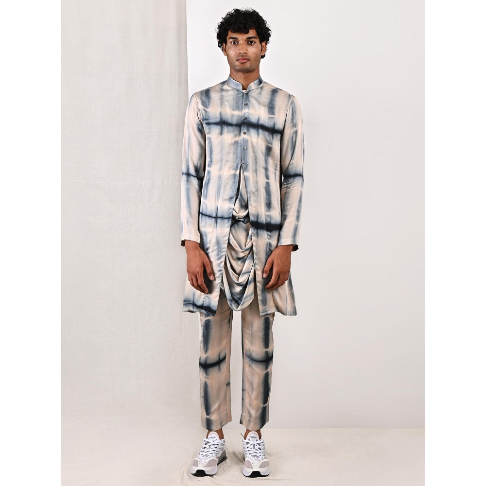 Bohame Aiden Tie Dye Cowl Kurta and Jacket (Set of 3)