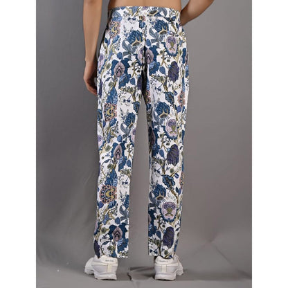 Bohame Daemyn Digital Print Off White & Blue Kurta (Set of 2)