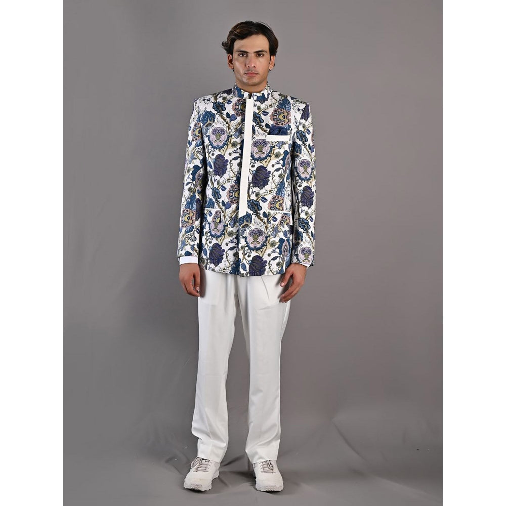 Bohame Karl Digital Print Bandhgala (Set of 2)