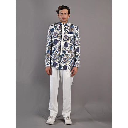 Bohame Karl Digital Print Bandhgala (Set of 2)