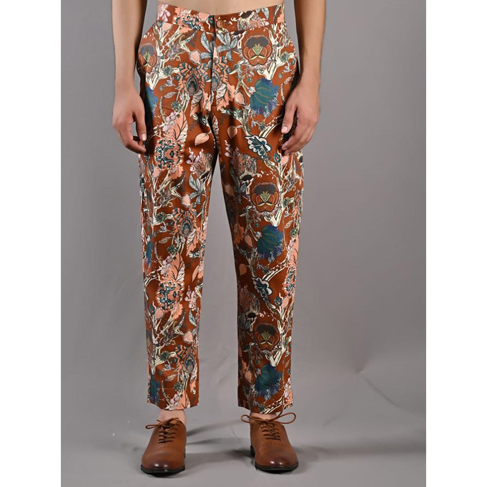 Bohame Quill Multi Maroon Kurta (Set of 2)