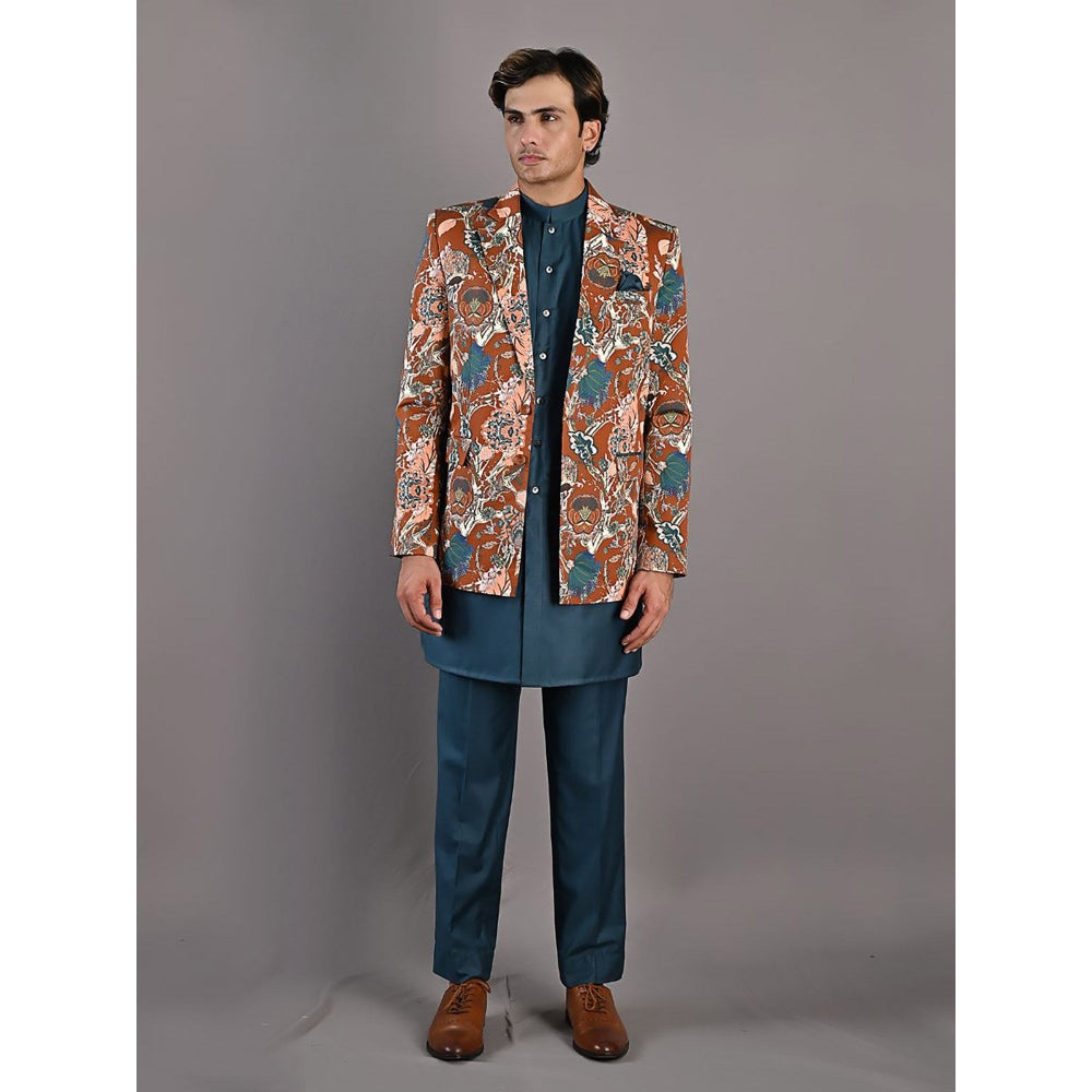 Bohame Quill Multi Maroon Kurta (Set of 3)