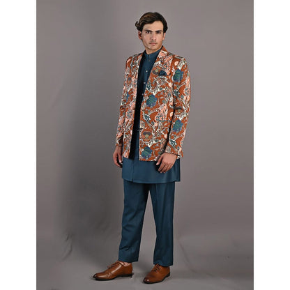 Bohame Quill Multi Maroon Kurta (Set of 3)