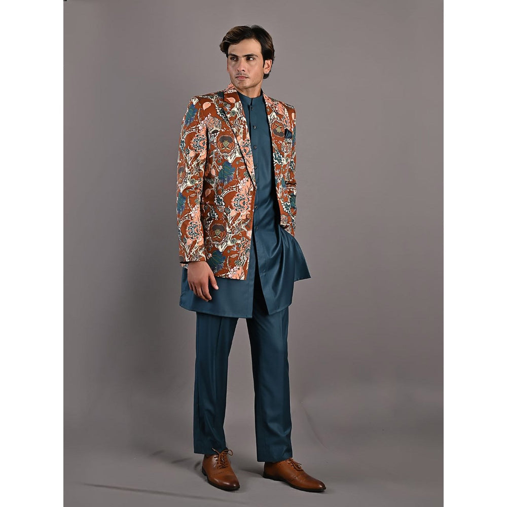 Bohame Quill Multi Maroon Kurta (Set of 3)