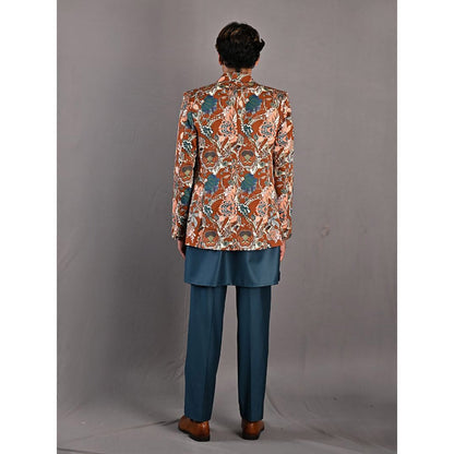 Bohame Quill Multi Maroon Kurta (Set of 3)