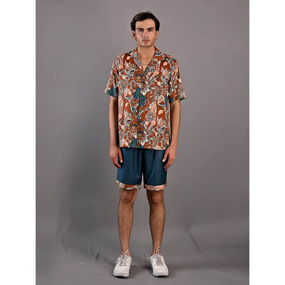 Bohame Oak Multi Maroon Shorts (Set of 2)