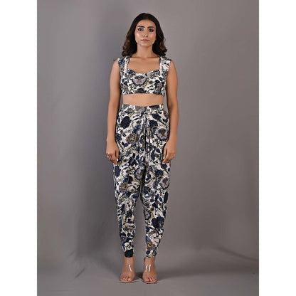 Bohame Cynthia Multi-Blue & Off White Dhoti (Set of 3)