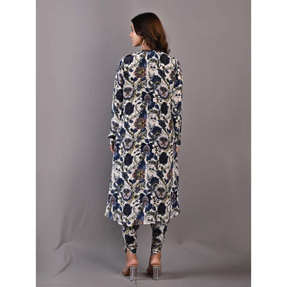 Bohame Cynthia Multi-Blue & Off White Dhoti (Set of 3)