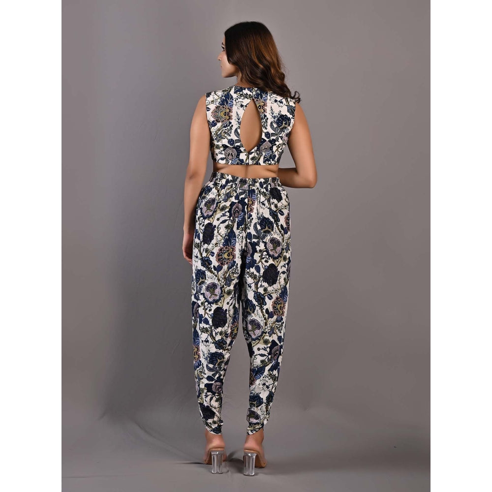 Bohame Cynthia Multi-Blue & Off White Dhoti (Set of 3)