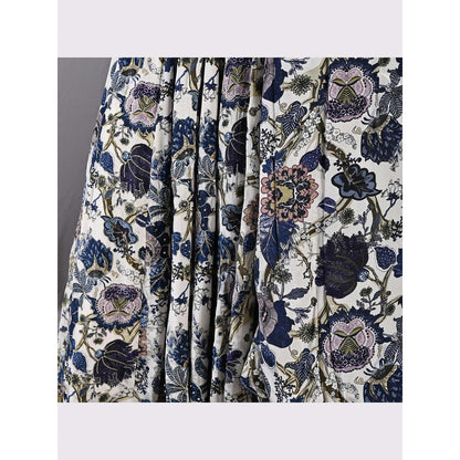 Bohame Embelia Multi-Blue & Off White Lehenga (Set of 4)